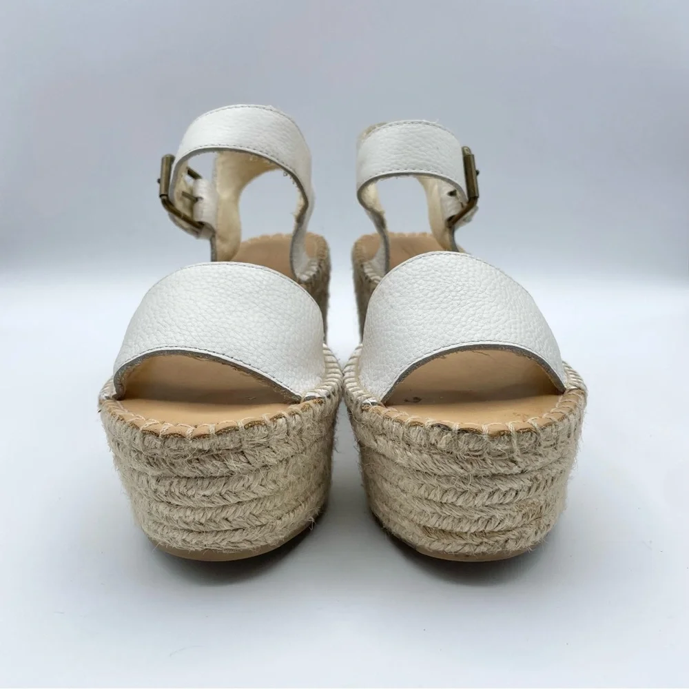 Soludos White Espadrille Wedge Sandals